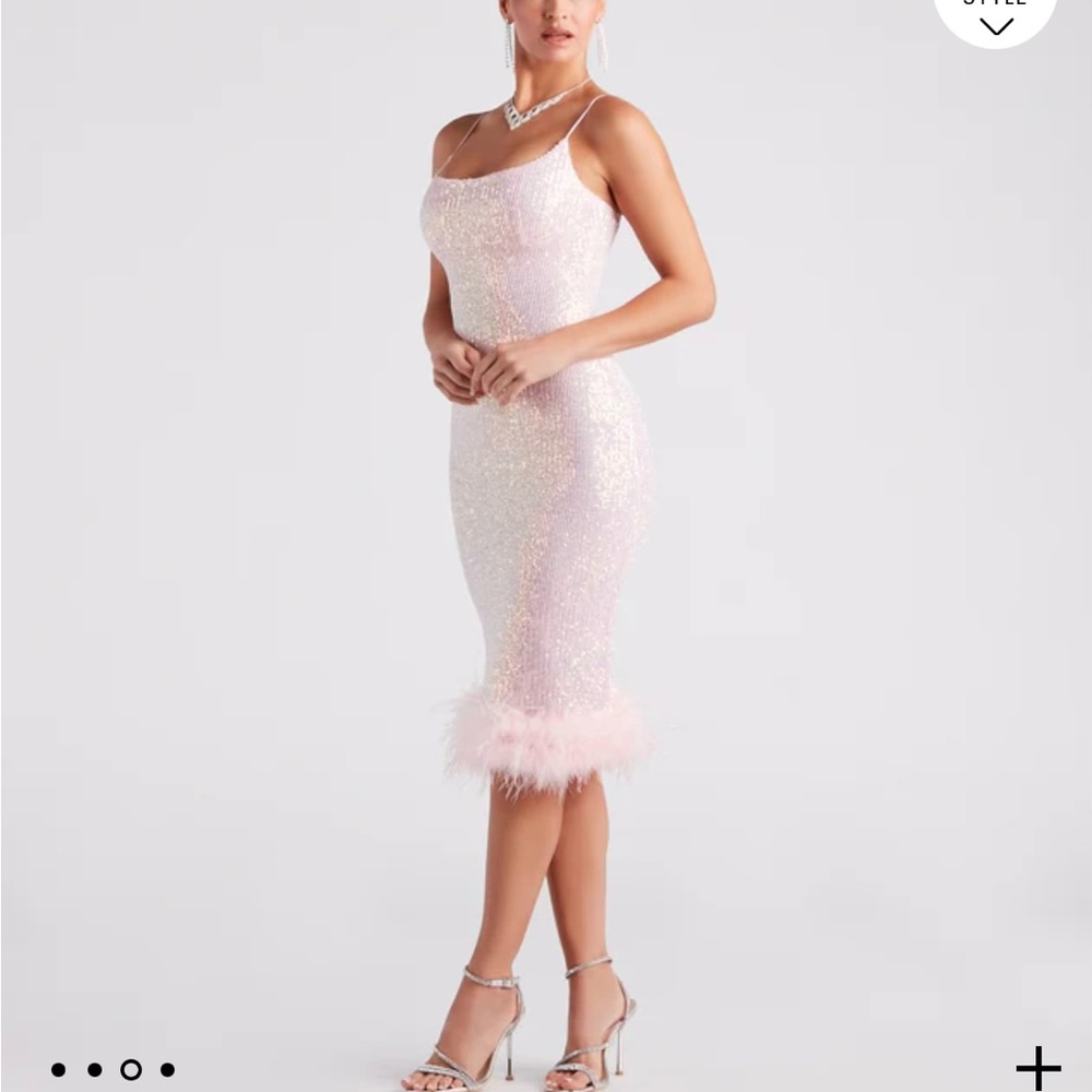Lucinda Formal Sequin Feather Windsor